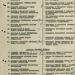 Выписка из приказа Войскам Калининского фронта по 3-й стрелковой бригаде от 31.05.1942 г. о  награждении орденом «Красной Звезды»