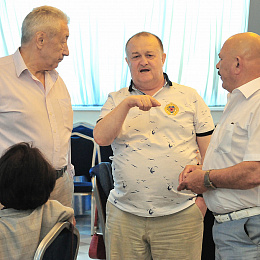 30.06.23. Офицерский клуб Честь имею. Сергей Филипцов, я и Василий Викулин.