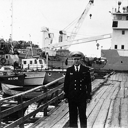 1987 г. Унская губа, Двинской залив, п. Пертоминск. Главный причал.