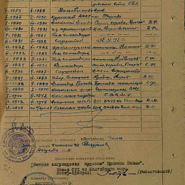 Послужной список прохождения службы в КА и ВМФ от 5 августа 1945 г.